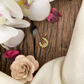 Vriksham Antique Gold Naths/Nose pin-Pearl-White-G17532